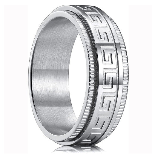 Fashion Geometric Titanium Steel Plating Rings