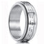 Fashion Geometric Titanium Steel Spinner Rings for Couples