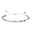 Simple Style Adjustable Natural Stone Beaded Knitting Bracelets