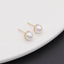 Stainless Steel Fashion Simple Pearl Stud Gold Earrings