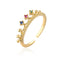 Fashion Geometric Flower Butterfly Gold Plated Zircon Open Ring