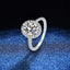 Sterling Silver Oval Moissanite Engagement Ring