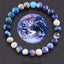 Geometric Natural Stone Planetary Bracelet Set