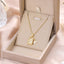 Elegant Streetwear Lock Stainless Steel Inlay Zircon Pendant Necklace