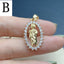 Simple Style Oval Gold Plated Rhinestone Pendant Necklace Jewelry Accessories