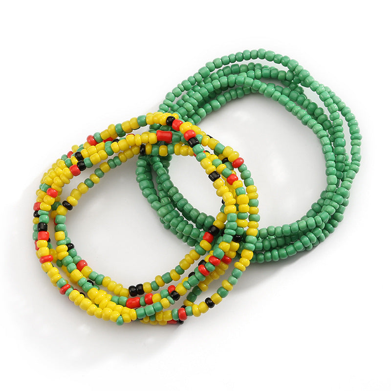 Ethnic Bohemian Beaded Women's Chain Belt Set