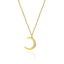 Fashion Star and Moon Leaf Stainless Steel Necklace for Women