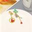 Fashion Cartoon Enamel Butterfly Bow Drop Earrings