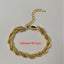 Classic Twisted Stainless Steel 18K Gold Plated Bracelet