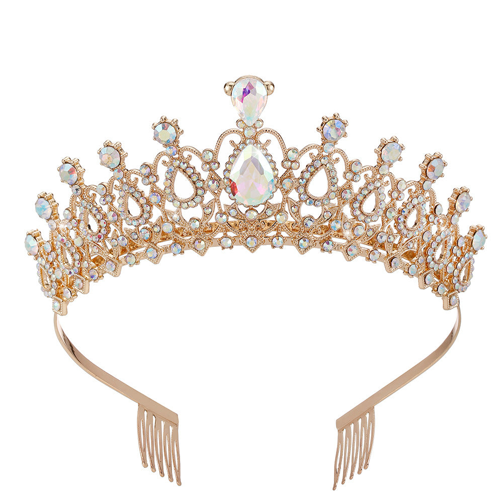 Women's Elegant Rhinestone Bridal Headpiece and Performance Tiara