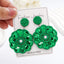 Elegant Bohemian Beaded Sequin Flower Drop Earrings