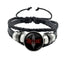 Punk Letter PU Leather Unisex Bracelet with Snap Clasp - Heavy Metal Band Inspired Braided Accessory