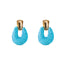 Retro Geometric Raffia Woven Drop Earrings