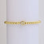 18k Gold Plated Copper Letter Zircon Beaded Stretch Bracelet