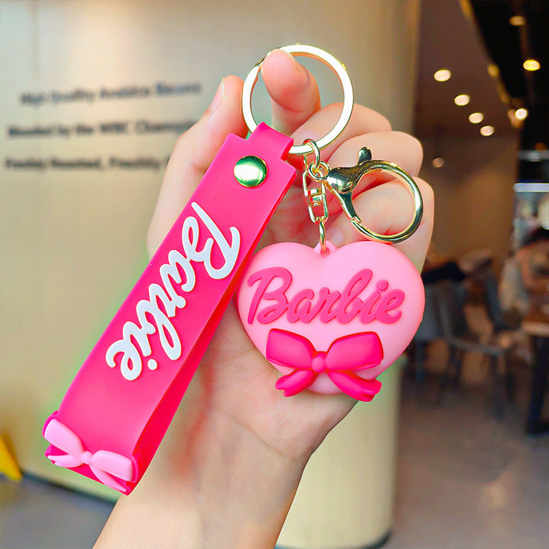 Cartoon Barbie Doll Pendant Keychain for Women