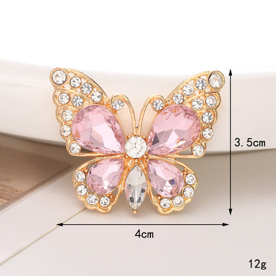 Sweet Butterfly Zircon Pearl Gemstone Shoe Charms & Phone Case Accessories