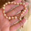 French Modern Freshwater Pearl Beaded Rhinestone Bracelet for Women