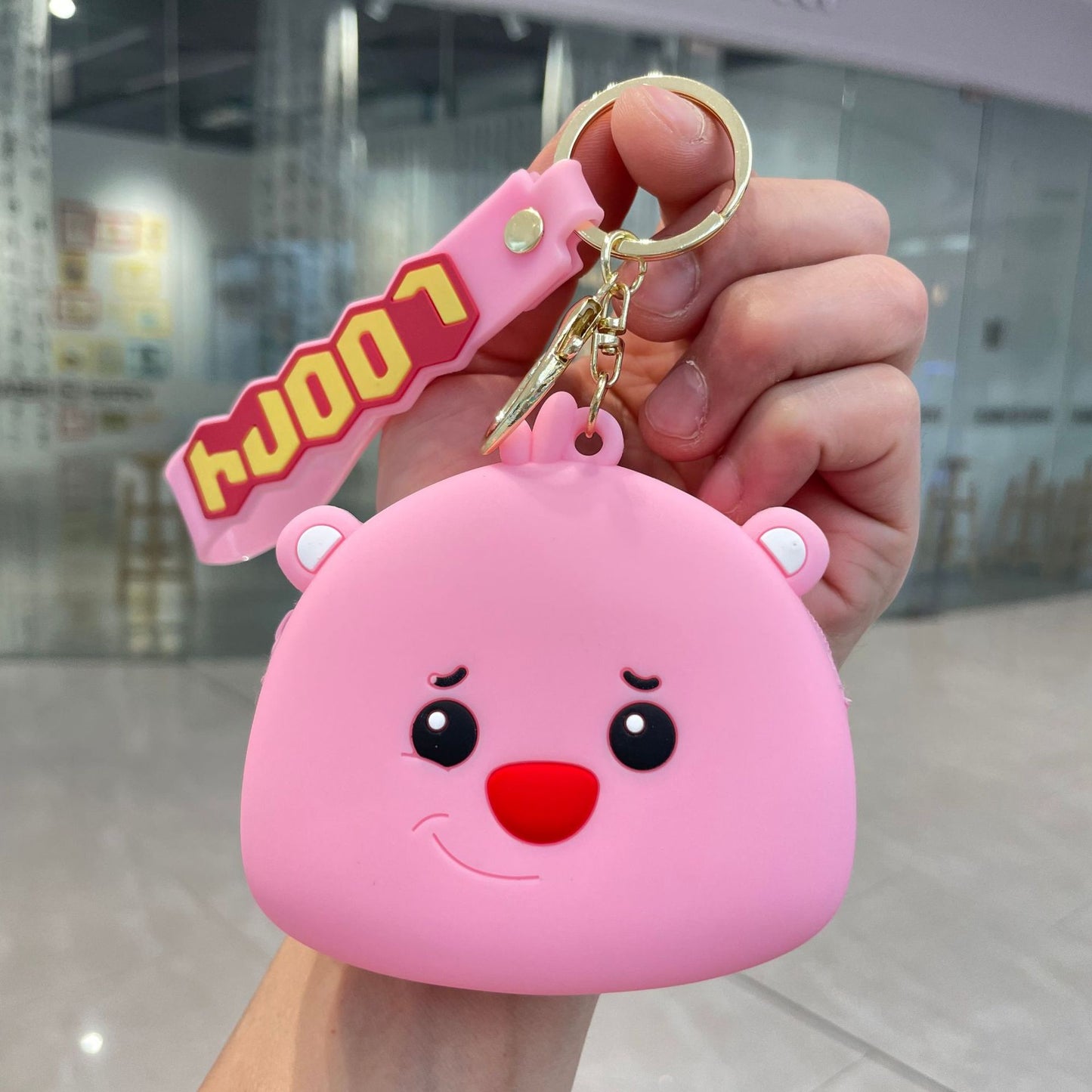 Cute Cartoon Capybara Silicone Keychain and Coin Purse Combo