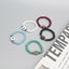 Fashion Eye Colorful Elastic Beaded Stainless Steel Ring