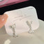 1 Pair Sweet Simple Style Heart Shape Bow Knot Inlay Alloy Zircon Ear Studs