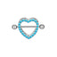 Stainless Steel Heart Inlay Rhinestone Nipple Ring Jewelry