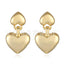 1 Pair Minimalist Heart Shape Plated Copper Drop Earrings