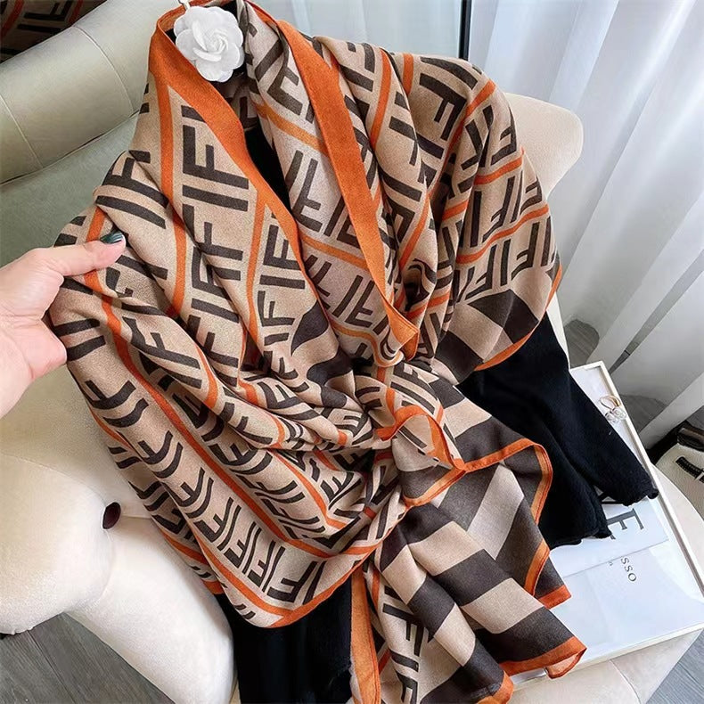 Fashion Elegant Large Silk Scarf Shawl for Women