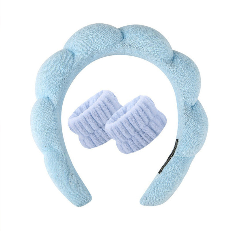 Twist Sponge Headband for Girls - Premium Towel Cloth Hair Band for Face Wash and Makeup