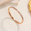 Elegant Round Titanium Steel 18K Gold Plated Rhinestone Bangle - Niche Light Luxury Women's Bracelet