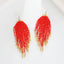 1 Pair Bohemian Tassel Beaded Drop Earrings