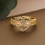 Simple Heart Shape Zircon 18K Gold Plated Adjustable Open Ring