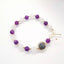 Simple Geometric Crystal Bracelet with Moonstone and Amethyst Beads