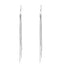 Fashion Tassel Long Drop Silver Plated Alloy Earrings for Women