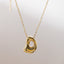 18K Gold Plated Stainless Steel Alphabet Pendant Necklace