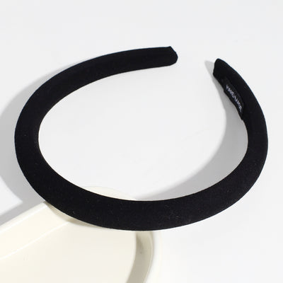 Simple Solid Color Rib-Knit Polyester Hair Band