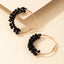 New Personality Creative Jewelry Black Crystal Earrings