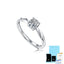 Elegant Sterling Silver Moissanite Adjustable Couple Ring