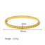 18K Gold Plated Zircon Geometric Star Flower Stainless Steel Bangle Bracelet for Women