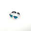 Novelty Mini Glasses Adjustable Open Metal Rings for Women