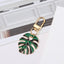 Cute Leaf Alloy Keychain for Women - Colorful Bag Charm and Gift Accessory