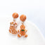 Fashion Christmas Cartoon Character Asymmetrical Gingerbread Drop Earrings