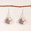 Pair of Casual Sports Letter Print Wood Drop Earrings - Basketball & Football Design