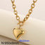 Heart Shape 18K Gold Plated Stainless Steel Bracelet and Necklace Set