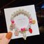 Gradient Color Children's Pearl Cartoon Beaded Bracelet - Kids Hand Accessories