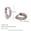 1 Pair Minimalist Round 18K Gold Plated Stainless Steel Zircon Hoop Earrings