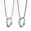Heart Couple Ring Pendant Sweater Stainless Steel Pearl Chain Necklace Wholesale