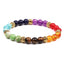 Fashion Multicolor Lava Stone & White Agate Beaded Bracelets