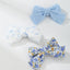 Children's Floral Bow Hair Clip Set - Colorful Fabric & Simple Style