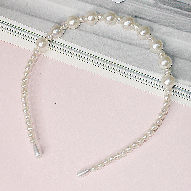 Bridal Pearl Hair Band - Korean Style Elegant Headband and Hairpin Set