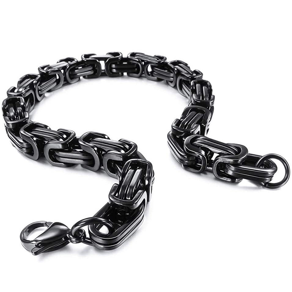 Titanium Steel Plated Unisex Emperor Chain Bracelet